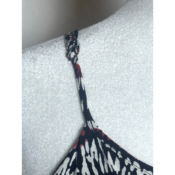 Sanctuary‎ Women’s Black Burgundy & White Sundress Size L Summer Dress - Picture 11 of 16